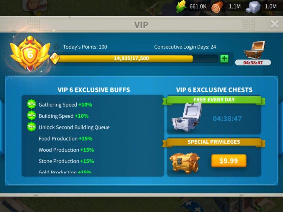 VIP - Rise of Kingdoms
