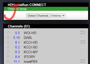 HDHomeRun Channel Lineup