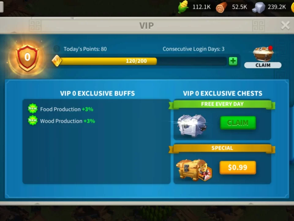 rise of kindoms vip 0