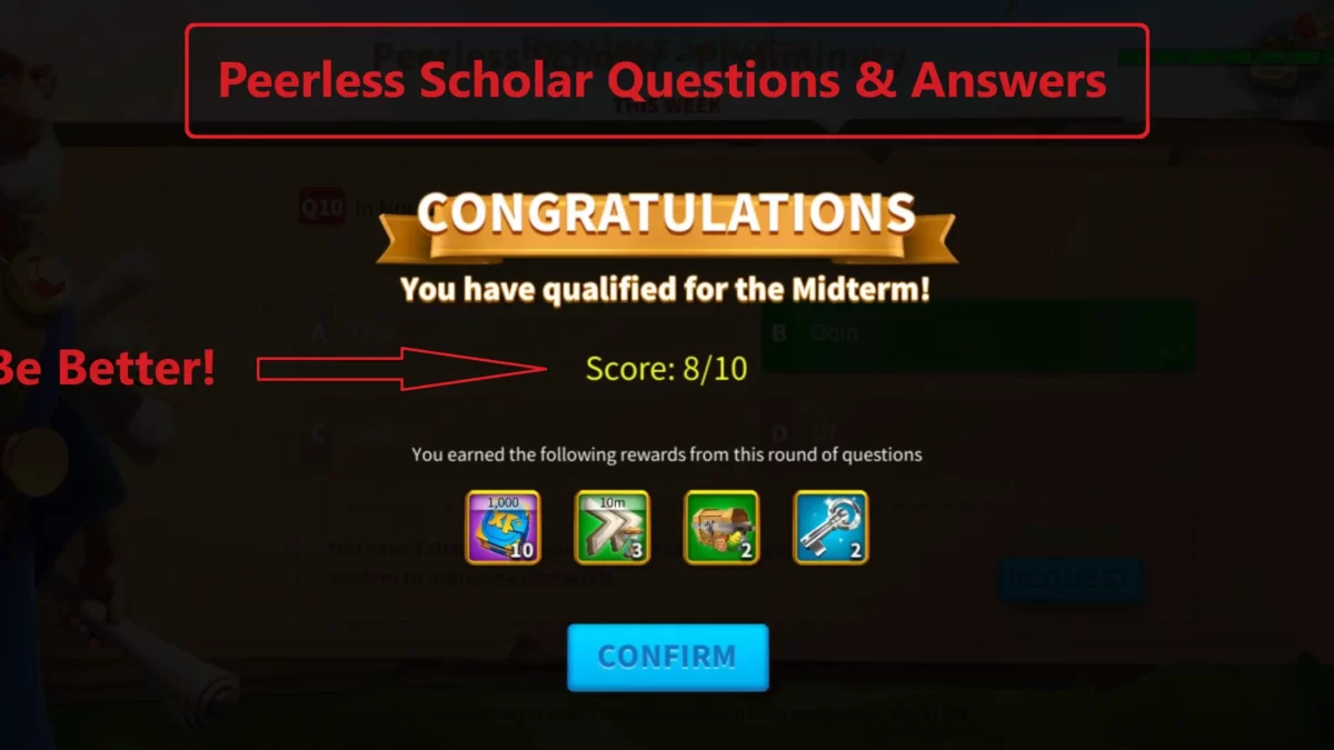 rise of kingdoms deerless scholar questions and answers