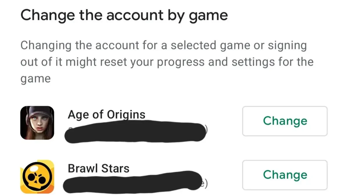 age of origins google play change account